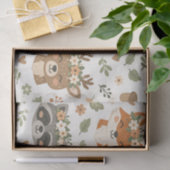 Süße Waldtiere im Blumenmuster Seidenpapier (Geschenk)