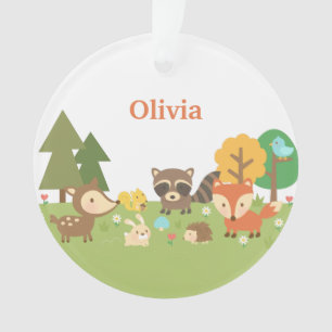 Süße Waldtiere Kinder Personalized Ornament
