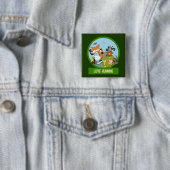 Süße Waldtiere lieben Cartoon-Rennen Button (Beispiel)