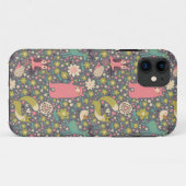 Süße Waldtiere Muster Case-Mate iPhone Hülle (Rückseite (Horizontal))
