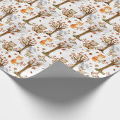 Süße Waldtiere Muster Geschenkpapier (Ecke)