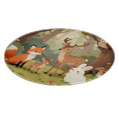 Süße Waldtiere-Nursery-Szene Schneidebrett (Ecke)
