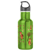 Süße Waldtiere Personalisieren Kindername Edelstahlflasche (Rückseite)