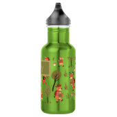 Süße Waldtiere Personalisieren Kindername Edelstahlflasche (Rechts)
