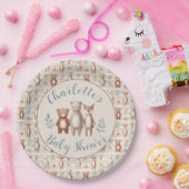 Süße Waldtiere- Reh und Bär- Aquarell Pappteller (Party)