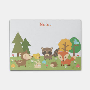 Süße Waldtiere und Kreaturen Post-it Klebezettel