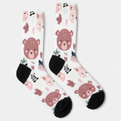 Süße Waldtiere Wald Freunde Kinderzimmer Socken (Rechts)