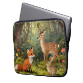 Süße Waldtiere Waldszene Laptopschutzhülle (Vorderseite Links)