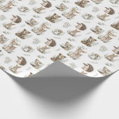 Süße Waldtiere Wasserfarbe Geschenkpapier (Ecke)