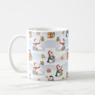 Süße Waldtiere Weihnachtsmuster Holiday Tasse