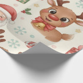 Süße Waldtiere Weihnachtspapier Geschenkpapier (Ecke)