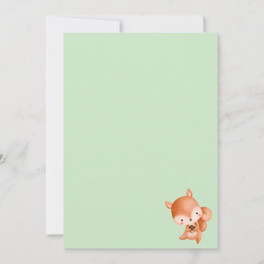 Süße Waldtiere zum 7. Geburtstag Einladung (Rückseite)