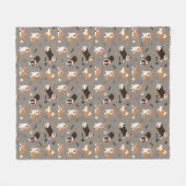 Süße walisische Corgi-Muster-weiche Fleece-Wurfdec Fleecedecke (Vorderseite (Horizontal))