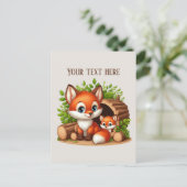 Süße Wandernde Fuchs Liebhaber anpassbar Postkarte (Stehend Vorderseite)