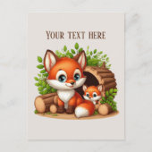 Süße Wandernde Fuchs Liebhaber anpassbar Postkarte (Vorderseite)