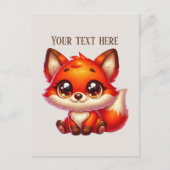 Süße Wandernde Fuchs Liebhaber anpassbar Postkarte (Vorderseite)