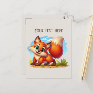 Süße Wandernde Fuchs Liebhaber individuell anpassb Postkarte