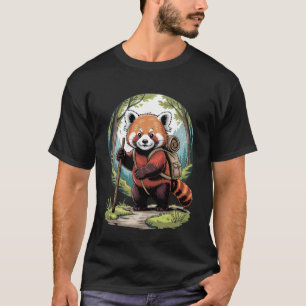 Süße Wandernde Rote Panda-Rucksacktour in der Natu T-Shirt