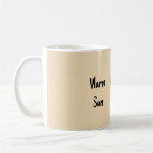Süße warme Sonne mit Hut Kaffeetasse (Links)