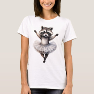 Süße Waschbär-Ballerina tanzt Ballet T-Shirt