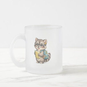 Süße Waschbär-Studenten-Frostglas-Tasse Mattglastasse
