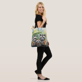 Süße Waschbären im Regen Tasche (Am Model)