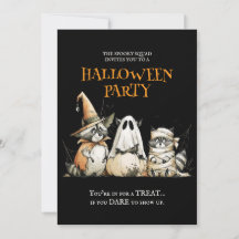 Süße Waschbären-Spooky-Squad lustige Halloween-Par
