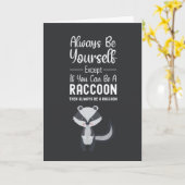 Süße Waschbärkarten Lustiger Tierhumor Scherz Karte (Gelbe Blume)