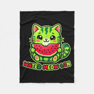 Süße Wasser-Meow-Lon Wassermelone Katze Sommerferi Fleecedecke