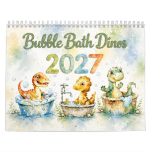 Süße Wasserfarbe-Baby-Dinosaurier-Wandkalender 202 Kalender
