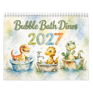 Süße Wasserfarbe-Baby-Dinosaurier-Wandkalender 202 Kalender