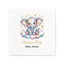 Süße Wasserfarbe Baby Elefant Junge Baby Shower Se