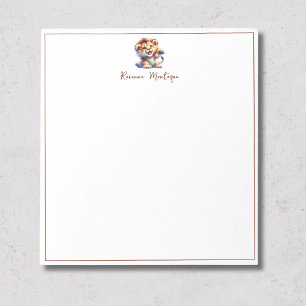 Süße Wasserfarbe Baby Löwe Name Kinderzimmer Notizblock