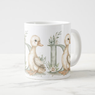 Süße Wasserfarbe-Baby-Tier-Alphabet-Entchen Jumbo-Tasse