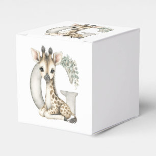 Süße Wasserfarbe-Baby-Tier-Alphabet-Giraffe Geschenkschachtel