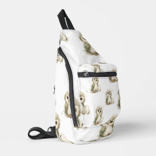 Süße Wasserfarbe-Baby-Tiere-Alphabet-Eule Crossbody Bag