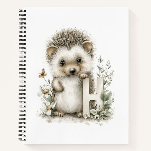 Süße Wasserfarbe-Baby-Tiere-Alphabet-Murmeltier Notizblock (Vorderseite)