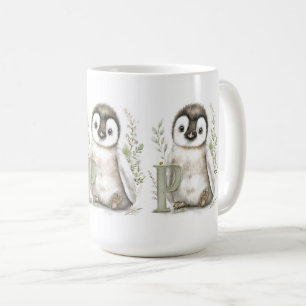 Süße Wasserfarbe-Baby-Tiere-Alphabet-Pinguin Kaffeetasse