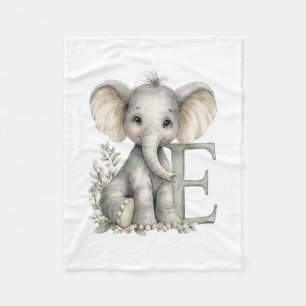 Süße Wasserfarbe-Baby-Tiere mit Alphabet-Buchstabe Fleecedecke