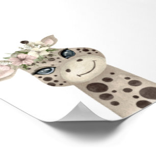 Süße Wasserfarbe-Babyleoparden-Kinderzimmer-Wandku Poster