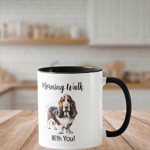 Süße Wasserfarbe Basset Braun Personalisieren Tasse
