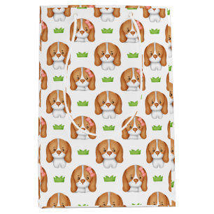 Süße Wasserfarbe-Beagle-Hund-Geschenktasche Mittlere Geschenktüte