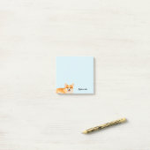 Süße Wasserfarbe Corgi Trendy Benutzerdefiniert Post-it Klebezettel (Auf Schreibtisch)