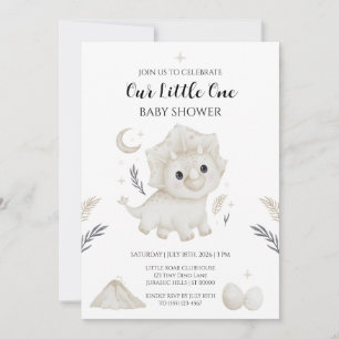 Süße Wasserfarbe-Dinosaurier-Baby-Shower-Einladung Einladung