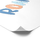 Süße Wasserfarbe-Dinosaurier-Kinderzimmer Poster (Ecke)