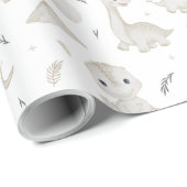 Süße Wasserfarbe-Dinosaurier-Muster-Wrap-Papier Geschenkpapier (Rolleneckpunkt)