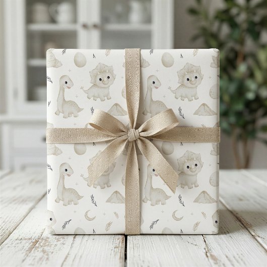 Süße Wasserfarbe-Dinosaurier-Muster-Wrap-Papier Geschenkpapier