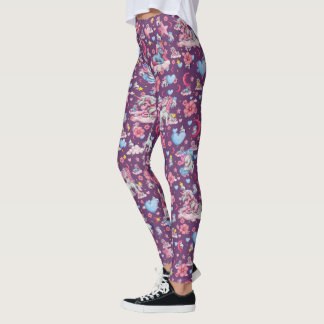 Süße Wasserfarbe Einhörner Leggings