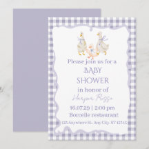 Süße Wasserfarbe-Entenfamilie-Baby-Shower-Einladun