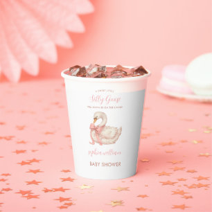 Süße Wasserfarbe-Gans-Baby-Party  Pappbecher